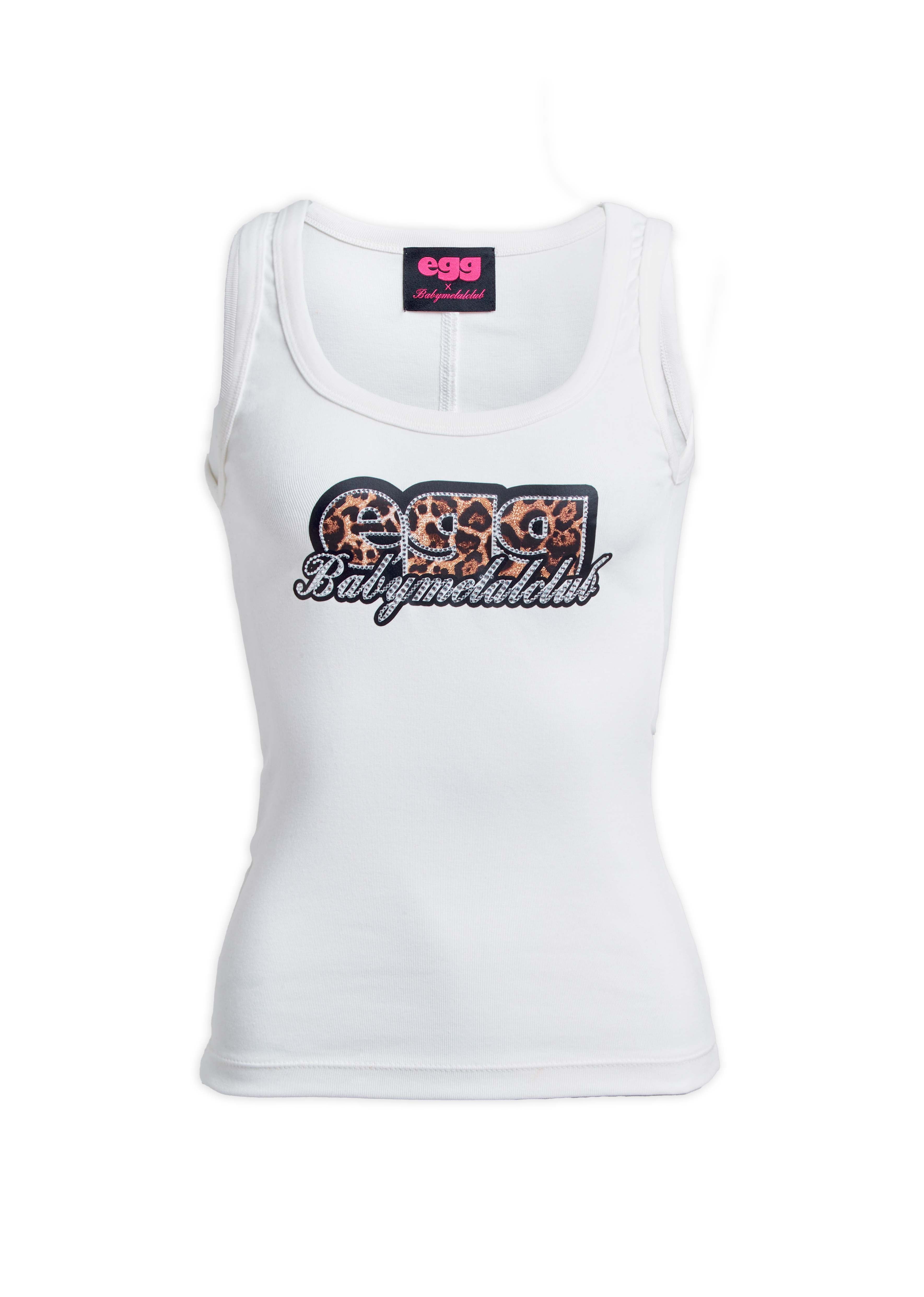 【babylclub x EGG】Rhinestone Sleeveless Top eggxBabymetalclub] rhinestone sleeveless top (white