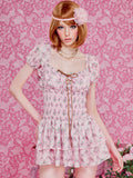Creamy rose mini dress (Pink)