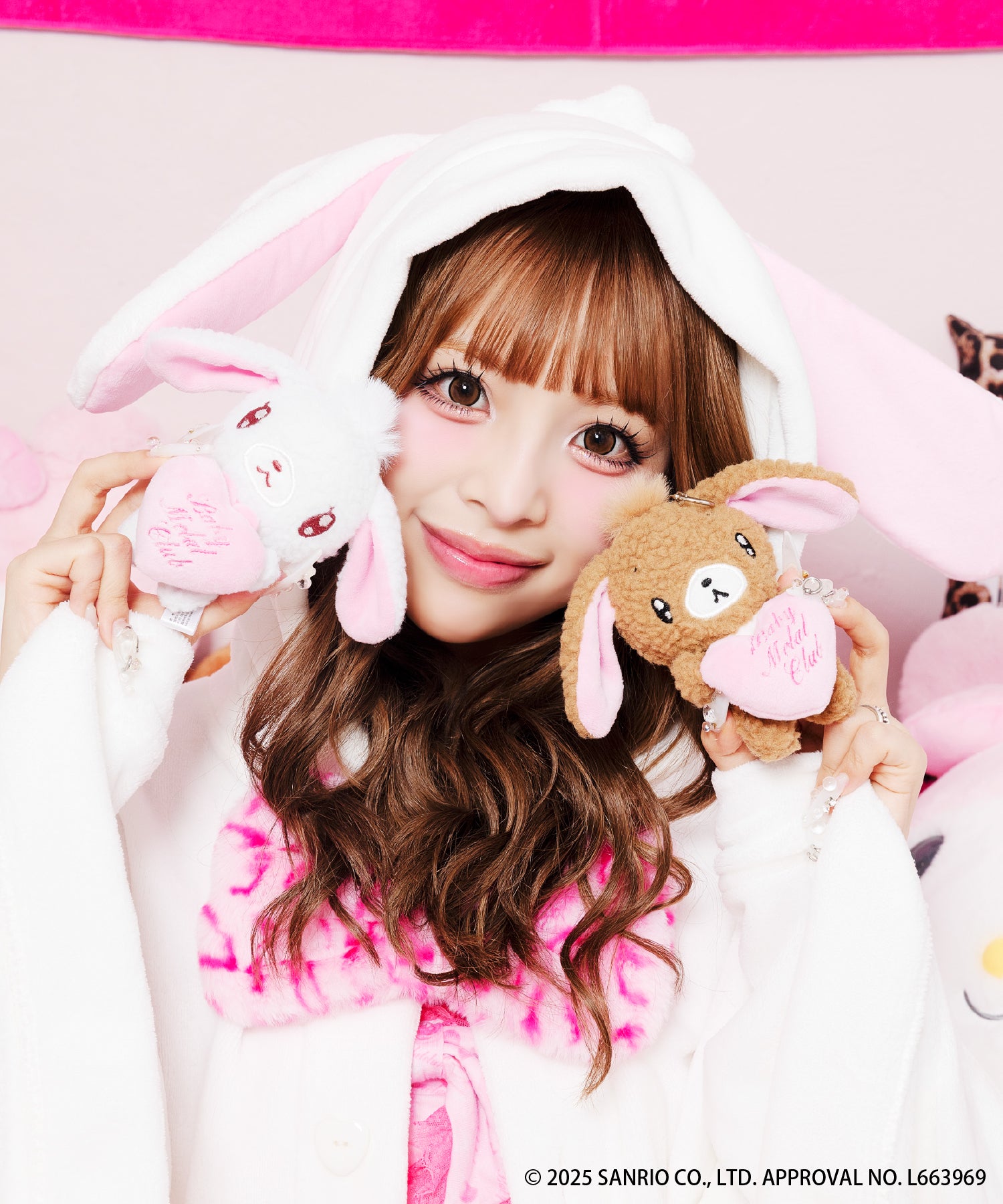 Babymetalclubサンリオコラボぬいぐるみキーホルダー(しろうさ)