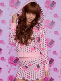Sweet polka hoodie set up