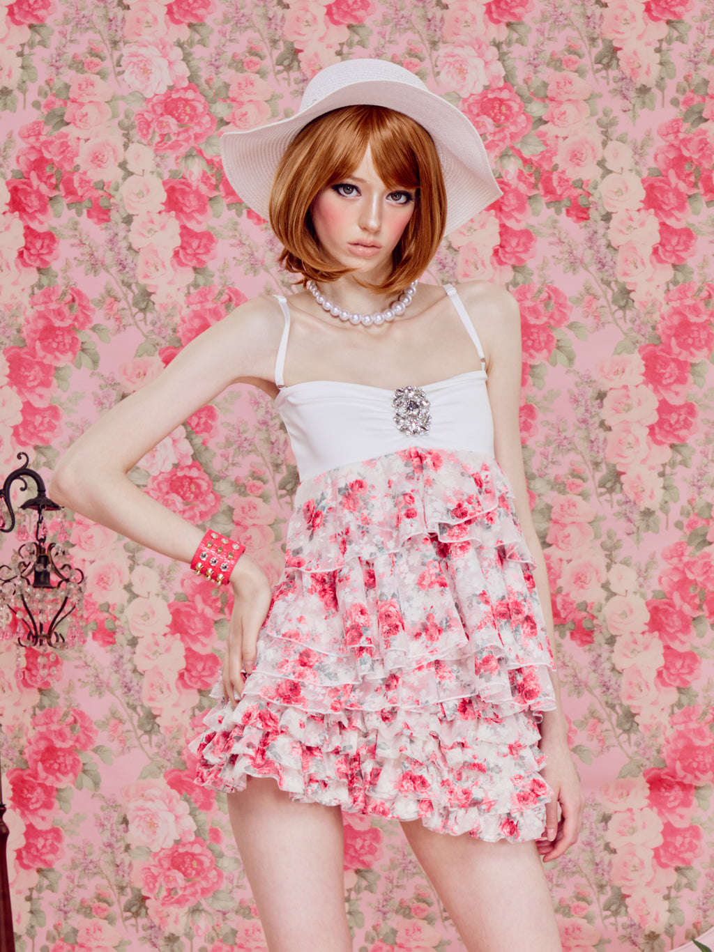 Bouquet tankini (White)
