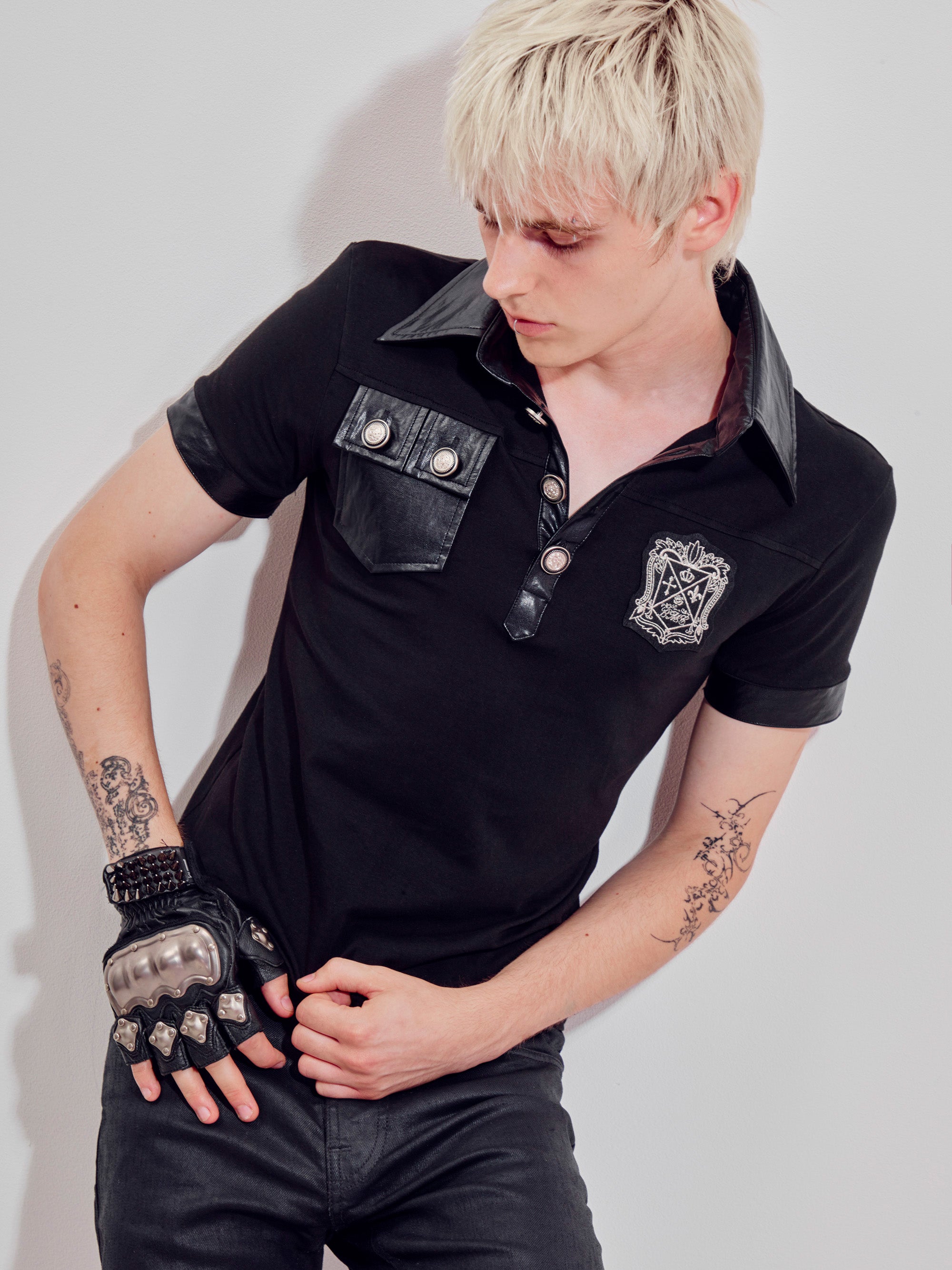 Prince Leather Polo Shirt