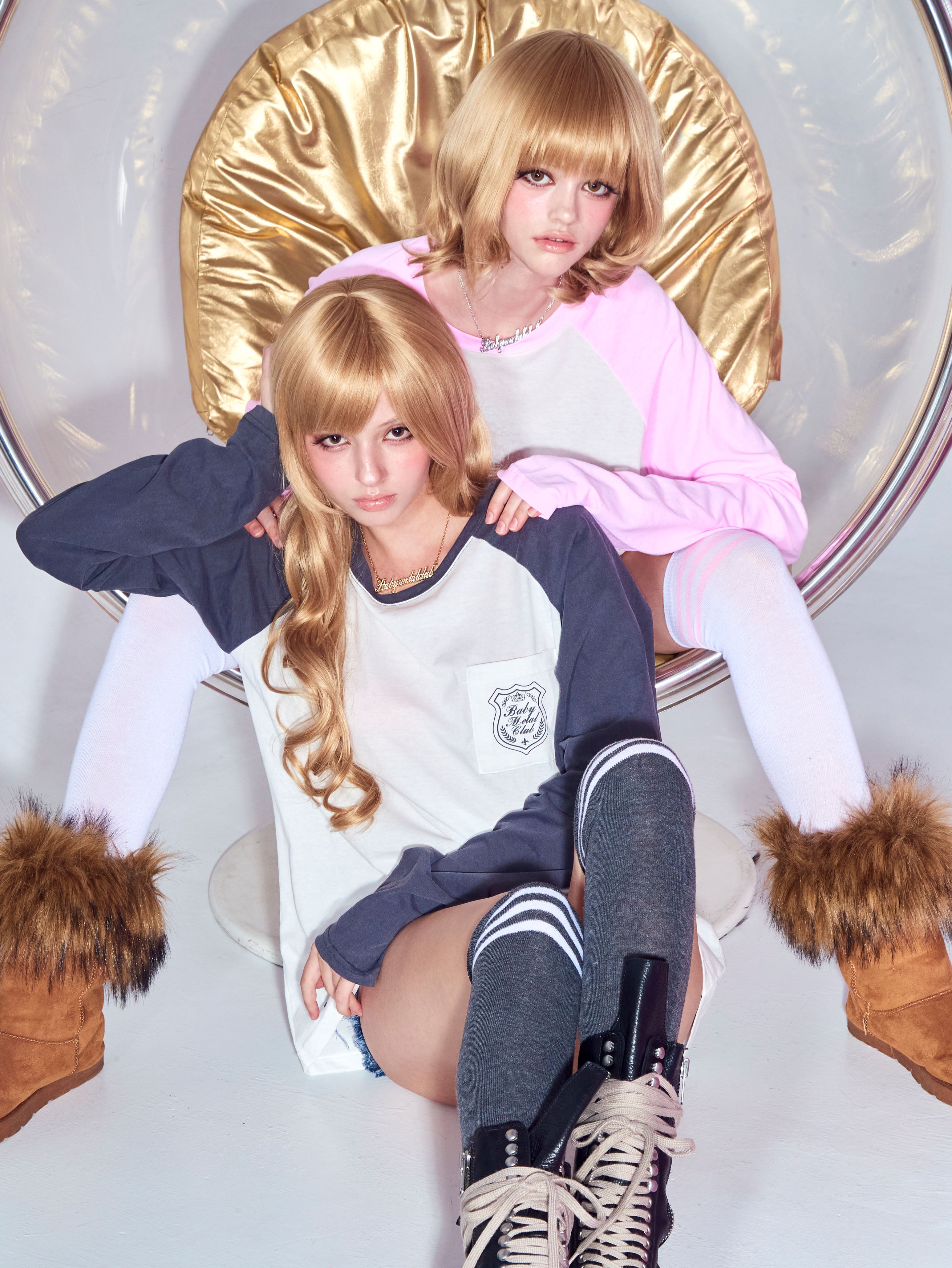 トップス Babylclub Boyfriend raglan tee Boyfriend raglan tee (pink) – Babymetalclub Japan