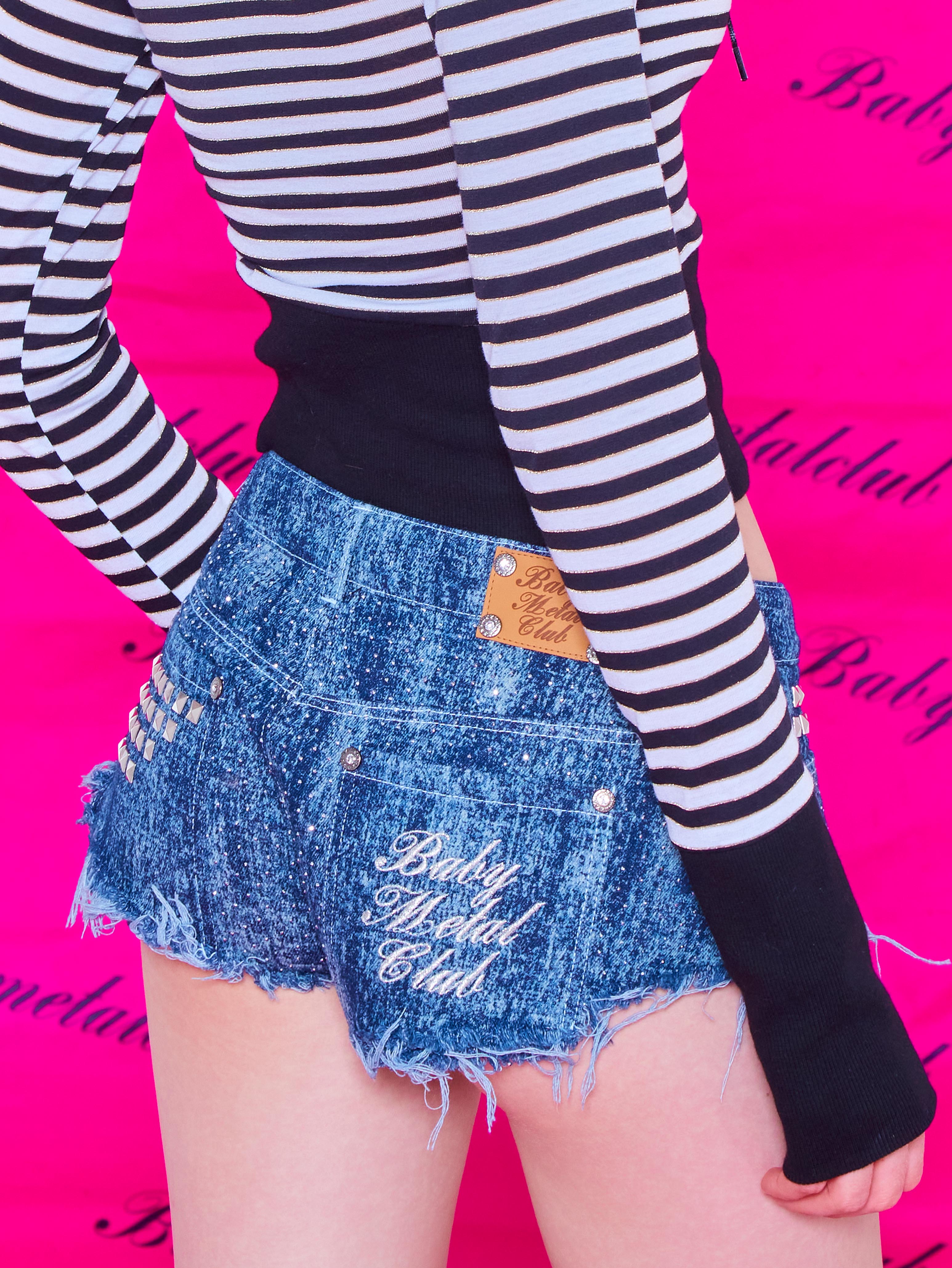 Bmc twinkle studs denim shorts – Babymetalclub Japan