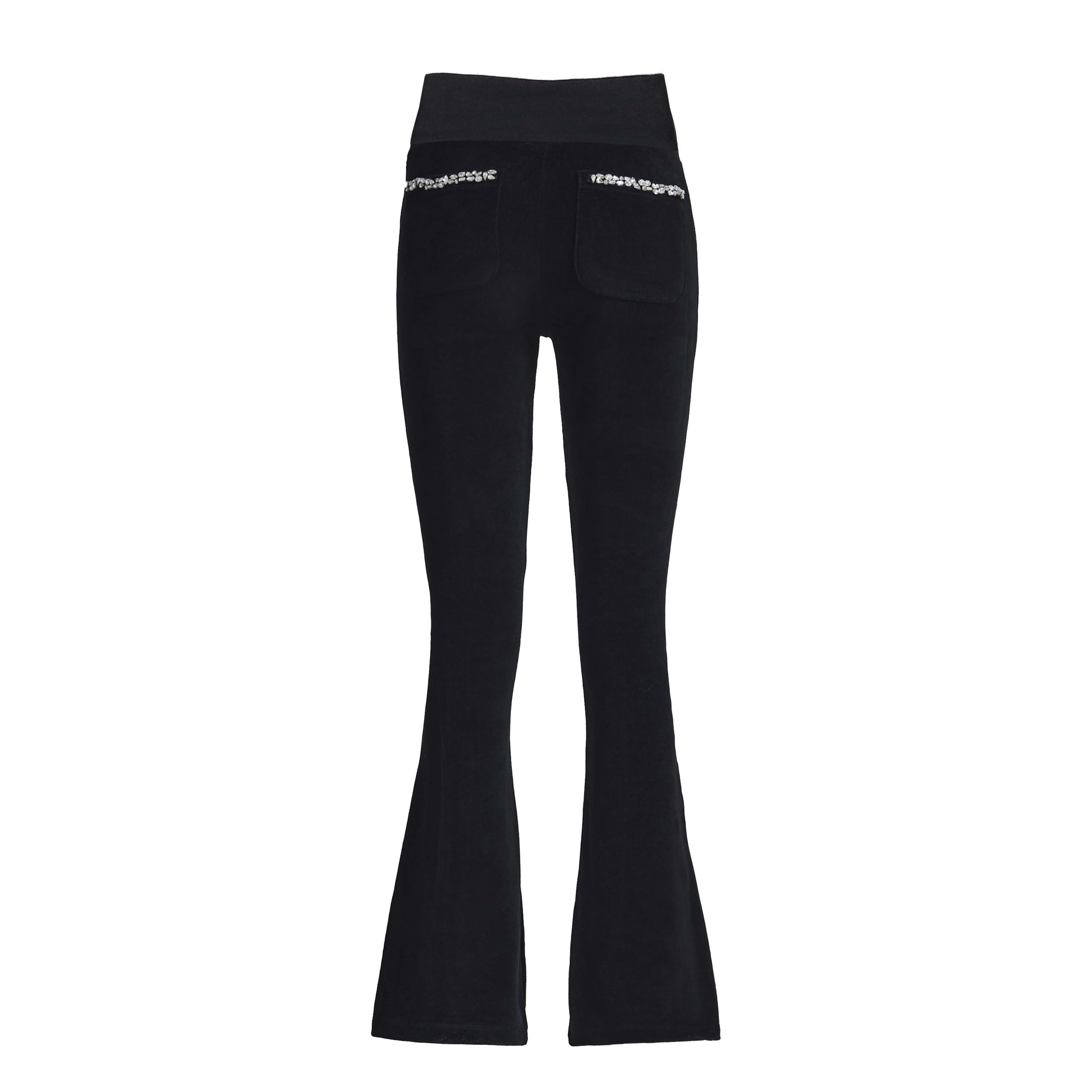 Glam velour pants (black)