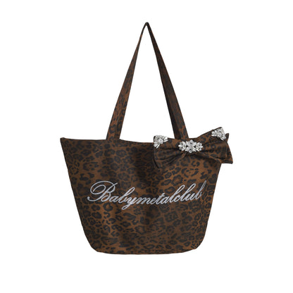 Jewel leopard ribbon bag