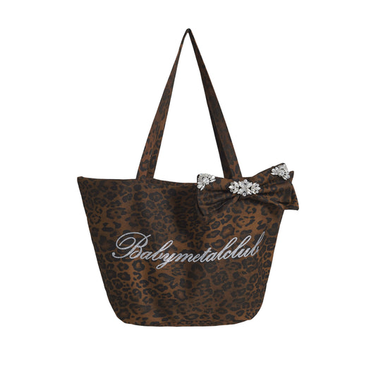 Jewel leopard ribbon bag