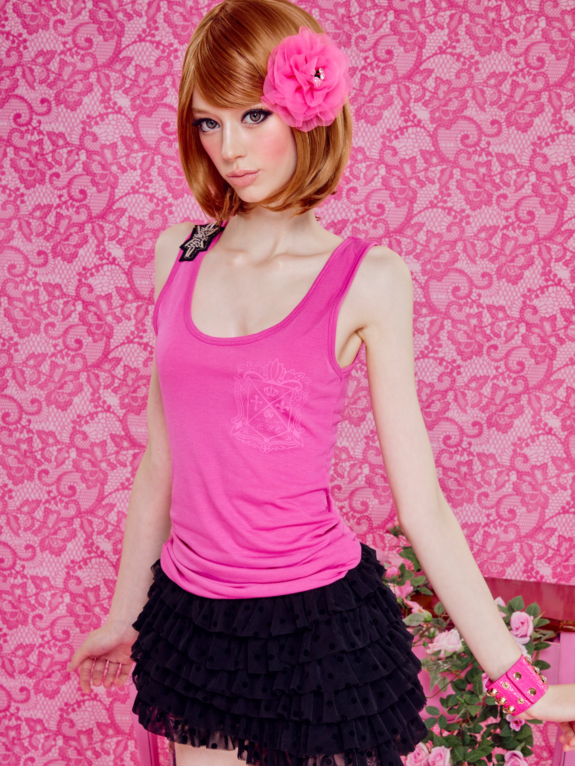 Kanon tank top (Cherry Pink)