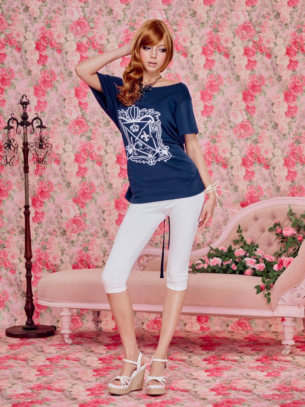 LOVE DELUXE top (Navy)