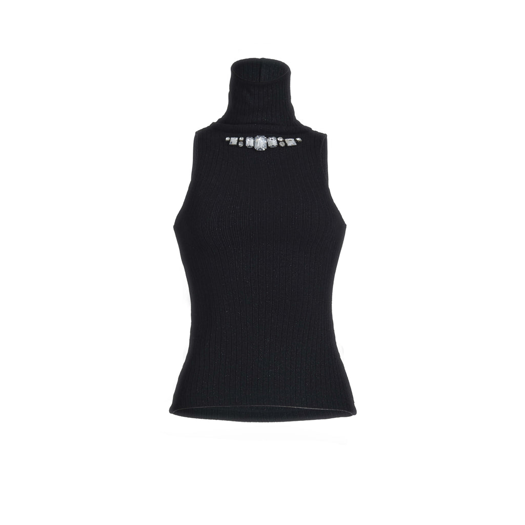 Luxgem high neck top (black)