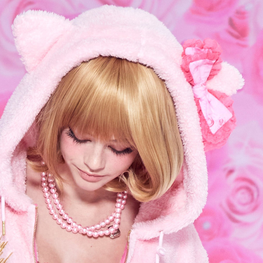 Rose bonbon ribbon pin