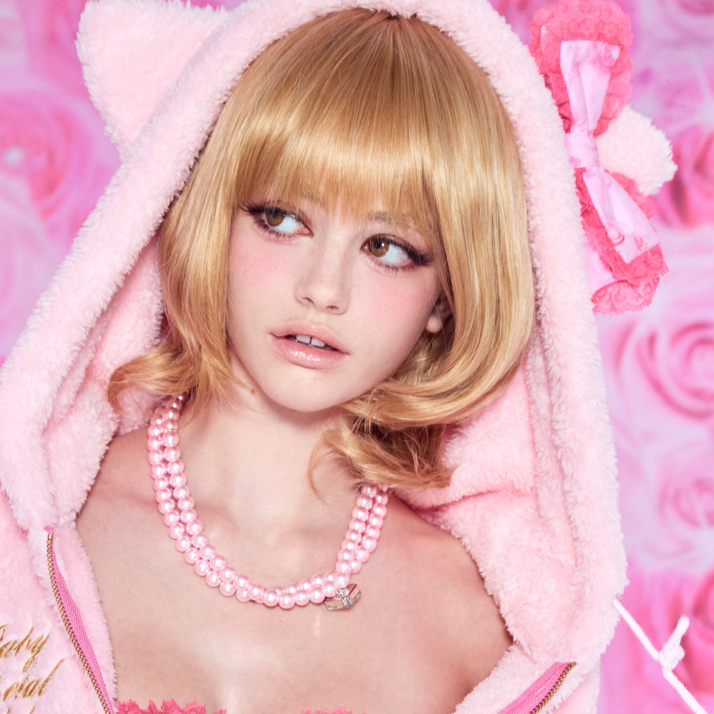 Rose bonbon ribbon pin