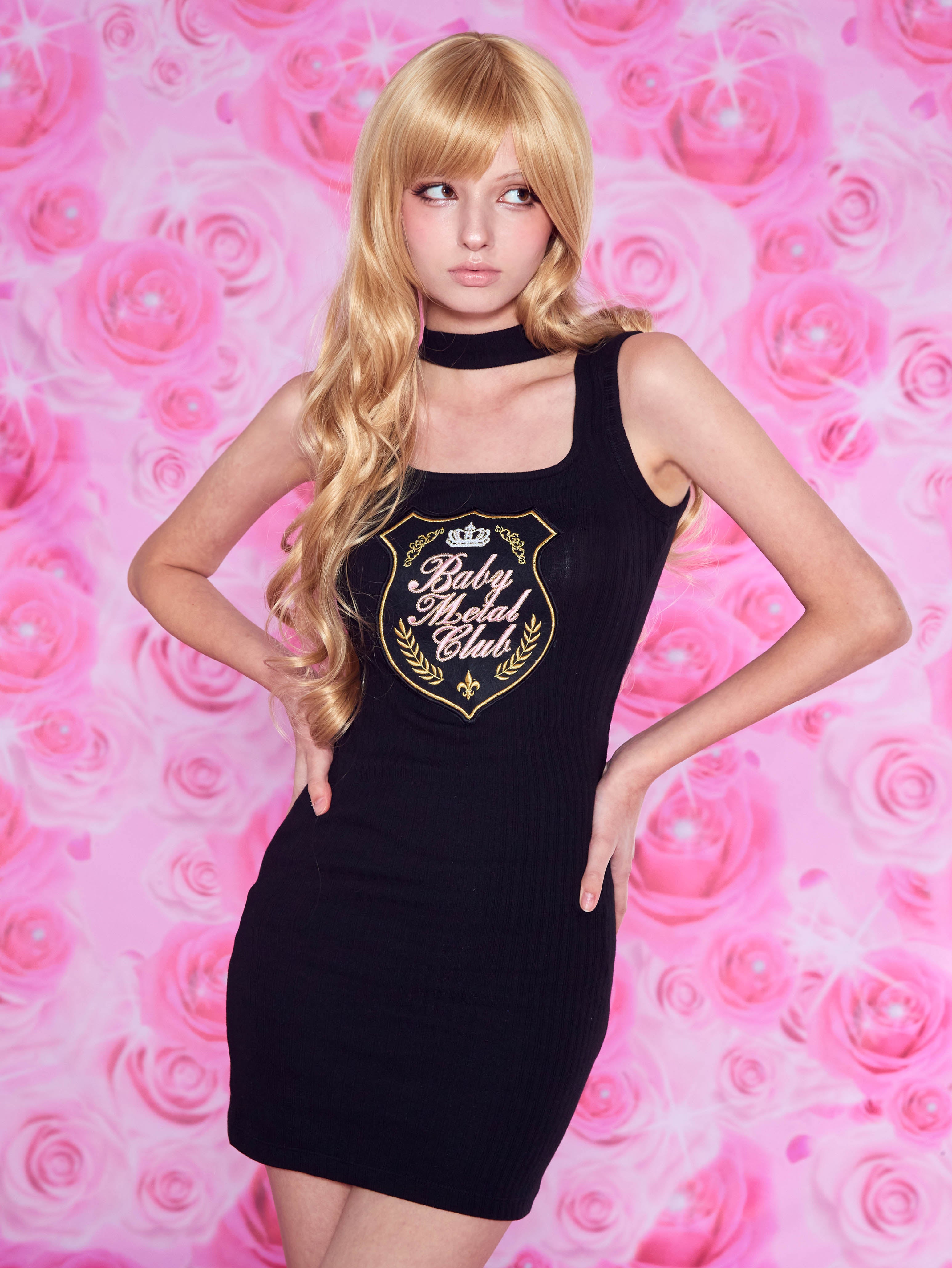 Princess chocker mini dress (black)