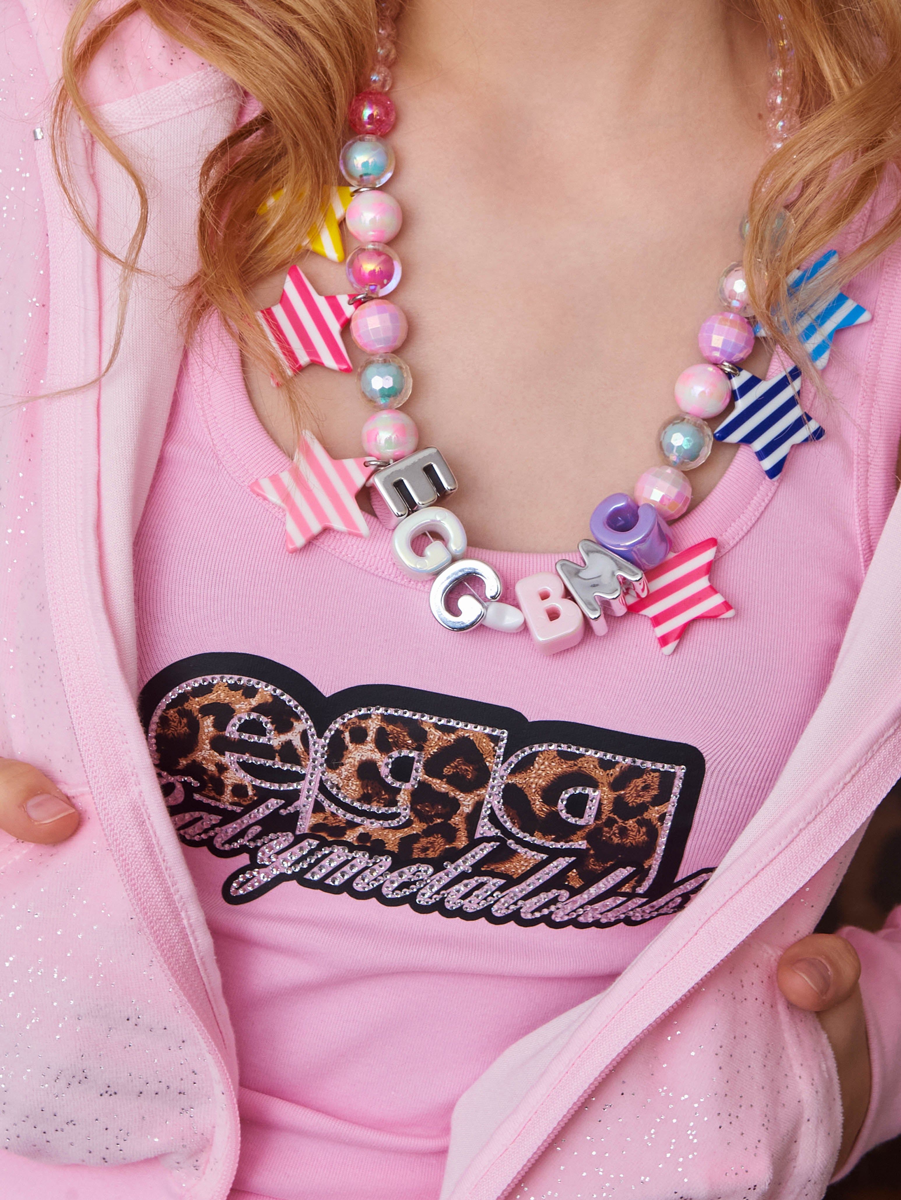 eggxBabymetalclub] rhinestone sleeveless top (pink